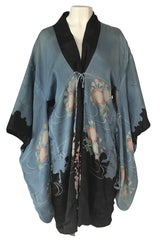 1920s Fully Reversible Printed Tissue Silk Japanese Tourist Kimono Jacket