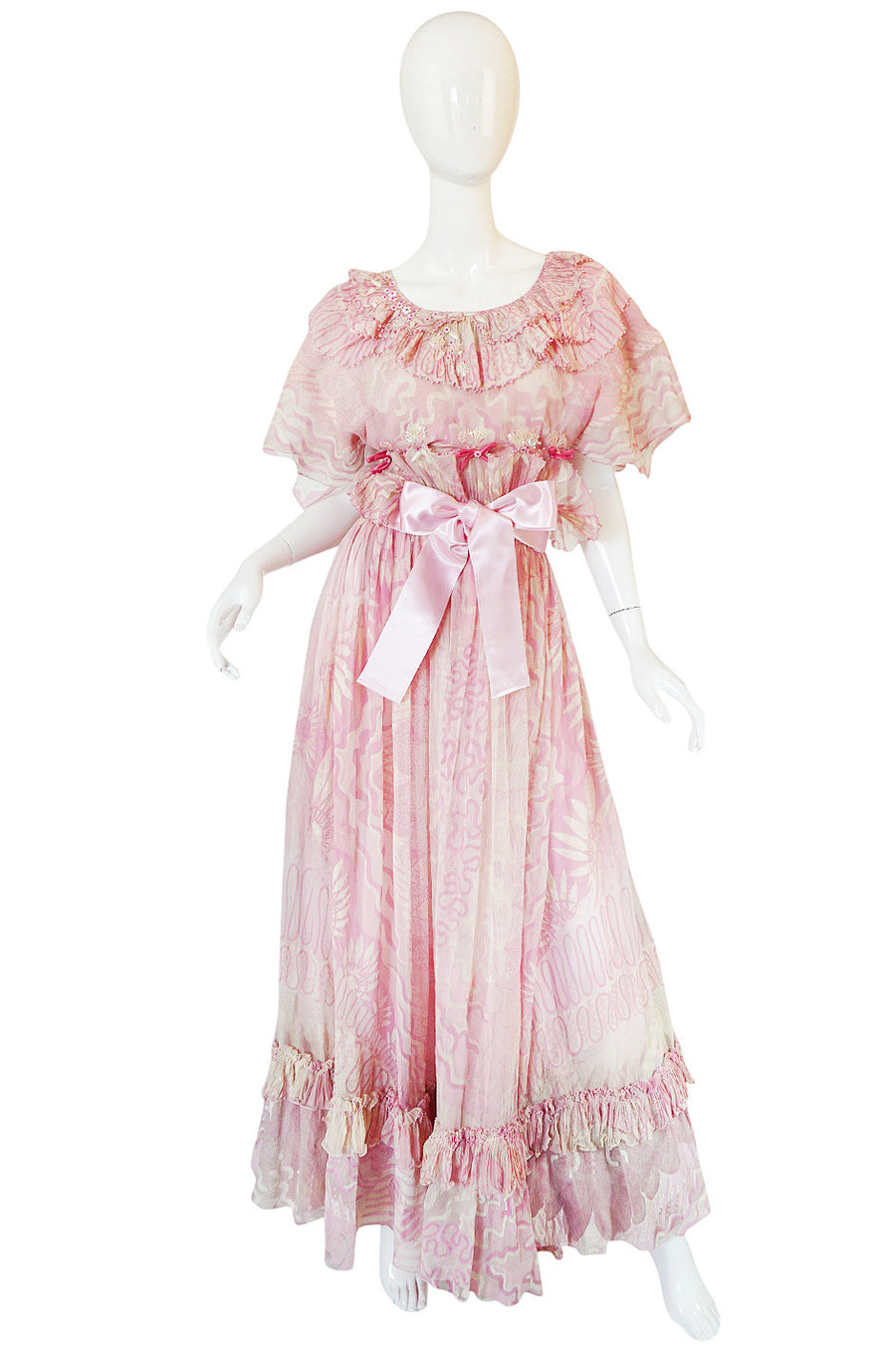 Rare 1974 "The Lily" Collection Zandra Rhodes Dress Set  Shrimpton Couture