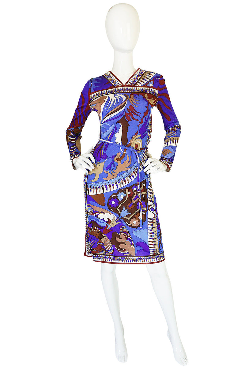 1960s Brilliant Printed Silk Jersey Emilio Pucci Dress