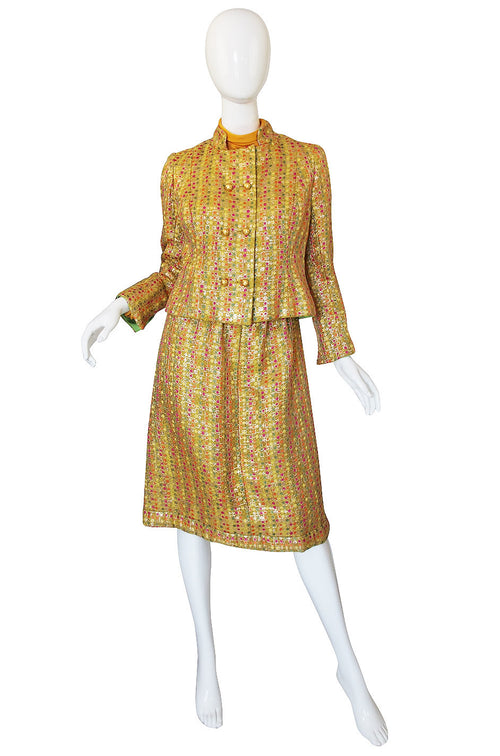 1960s Maggy Reeves Custom Metallic Suit