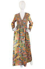 1968 Bergdorf's Heavily Beaded Hostess Gown