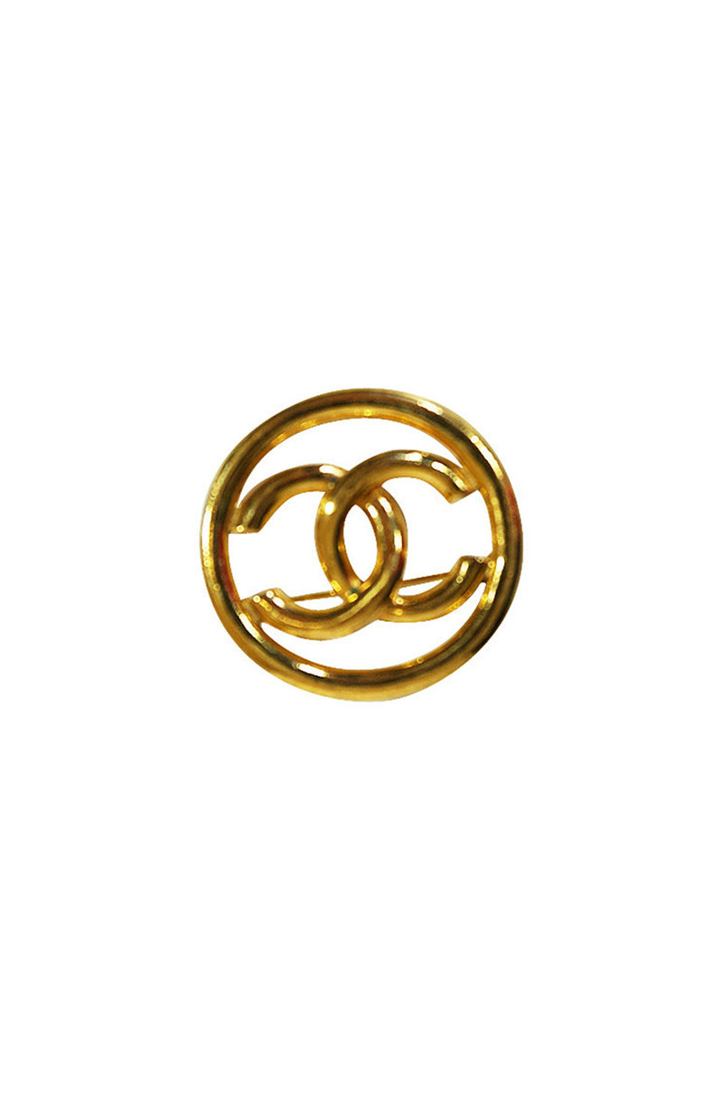 Vintage Gold Tone Chanel Logo Brooch – Shrimpton Couture