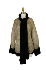 1920s or 1930s Handmade Assuit & Velvet Tie Front Flapper Jacket