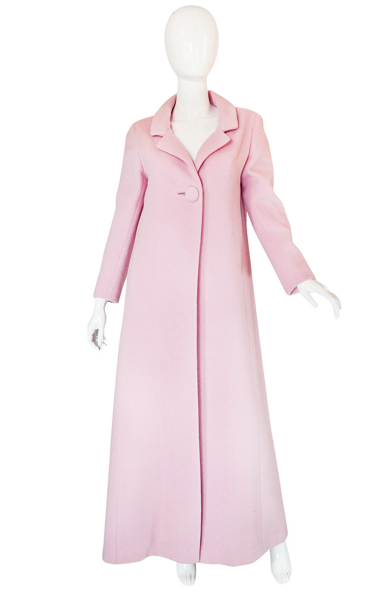 1960s Anne Klein Pink Wool Coat