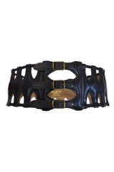 1980s Alaia Leather Cut Out Belt 65
