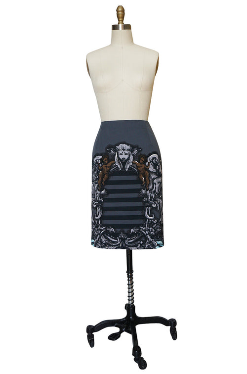 S/S 2011 Runway Prada Cherubs and Stripes Skirt