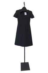 1960s Black Courreges Paris Shift Dress