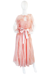 1972-73 Zandra Rhodes Seashell Silk Chiffon Dress