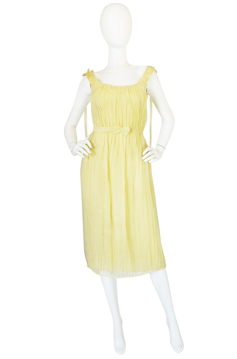 F/W 2005 Alexander McQueen Documented Runway Yellow Silk Dress