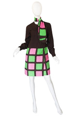 1960s Graphic Heinz Riva Linen Shift Dress