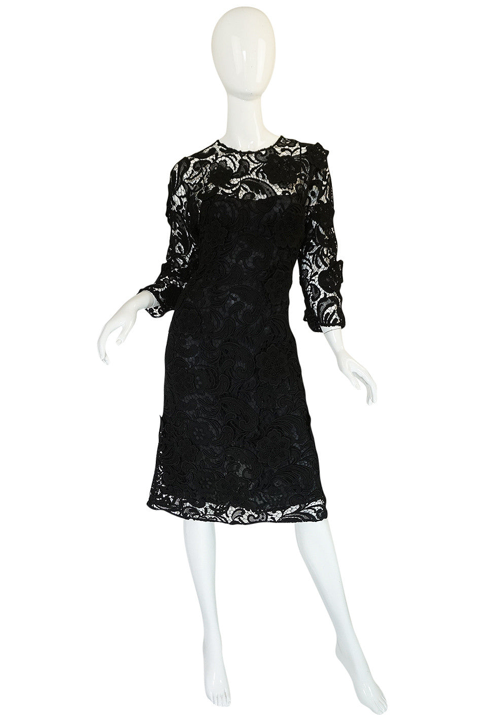 F/W 2008 Prada Runway Wait Listed Black Lace Dress – Shrimpton Couture