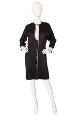1980s Geoffrey Beene Tuxedo Shift Dress