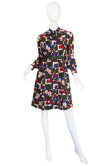 1960s Miss Dior Darling Print Challis Dress