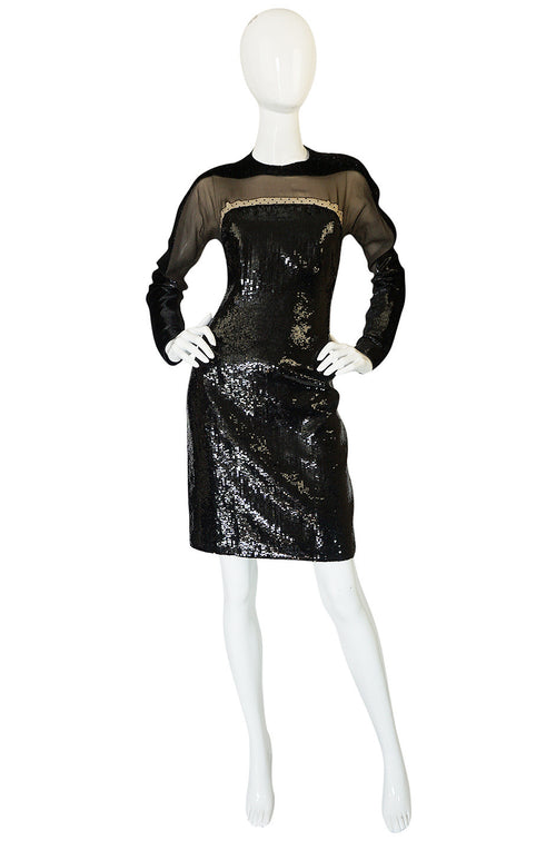 Museum Held Fall 1990-91 Geoffrey Beene Sequin & Lace Dress