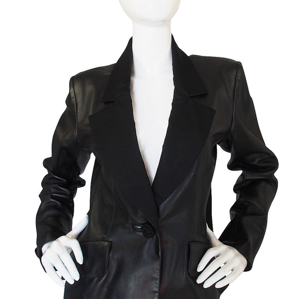 Dior Women's 80s Edgy Vintage Cropped Leather Jacket