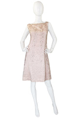 1960s Pink Beaded Malcolm Starr Dress