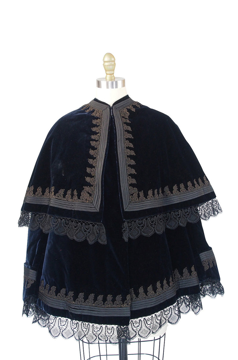 Elaborate Victorian Velvet Jacket with Overlay