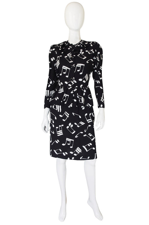 F/W 1982 Yves Saint Laurent Musical Note Set