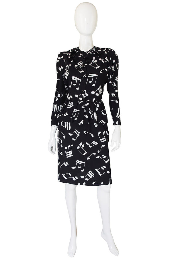 F/W 1982 Yves Saint Laurent Musical Note Set