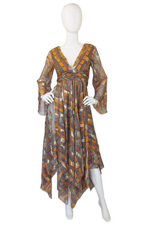 1967 Handkerchief Hem Bill Blass Gown