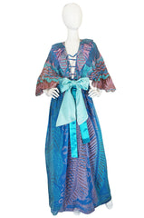 Rare 1978 Zandra Rhodes "Mexican Collections" Gown