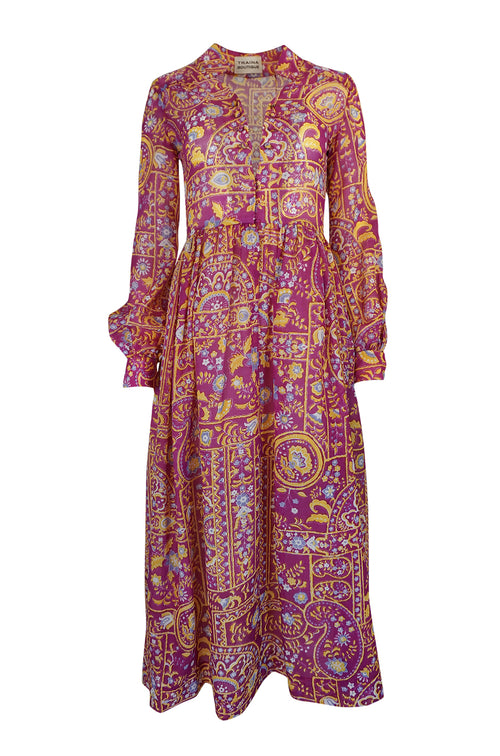 Vogue Documented 1970 Teal Traina Plunge Front Dress