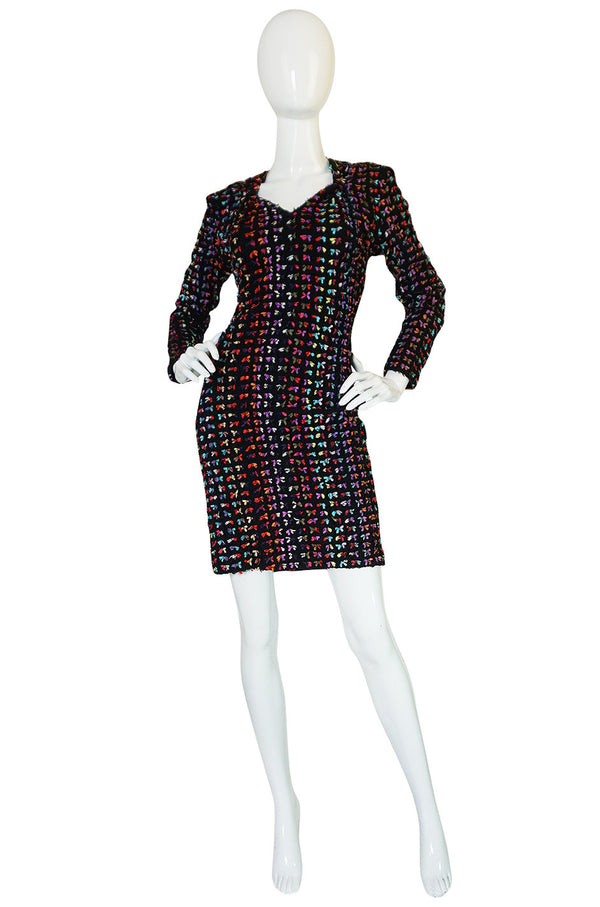 Runway F/W 1988-89 Patrick Kelly Multi Color Bow Dress