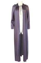 1970s John Kloss for Circa Purple Nylon Robe or Evening Coat