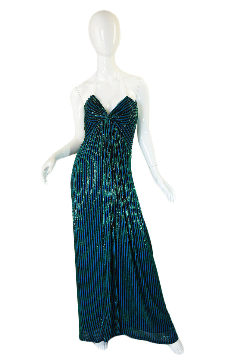 1970s Beaded Bob Mackie Gown Shrimpton Couture 1970s Beaded Bob Mackie Gown Shrimpton Couture
