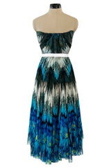 Stunning Spring 2003 Alexander McQueen 'Irere' Collection Silk Chiffon Runway Dress