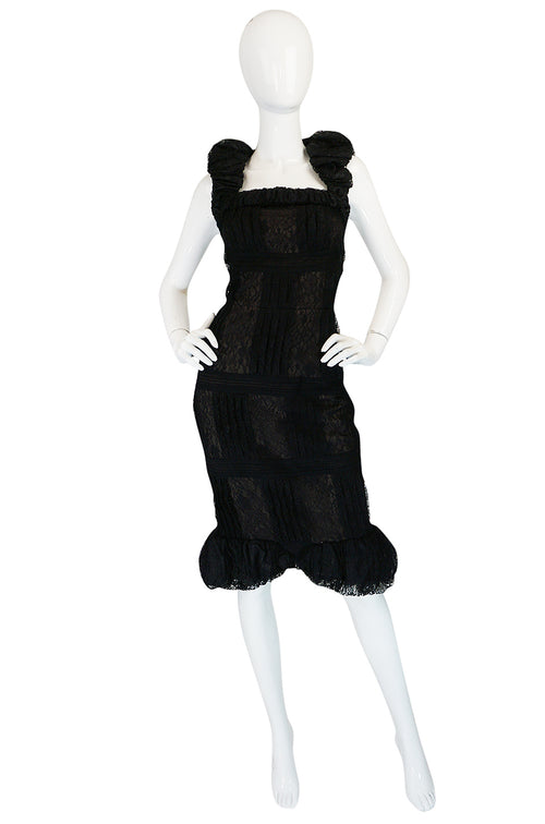 2009C Chanel Resort Runway Elaborate Black Lace Dress