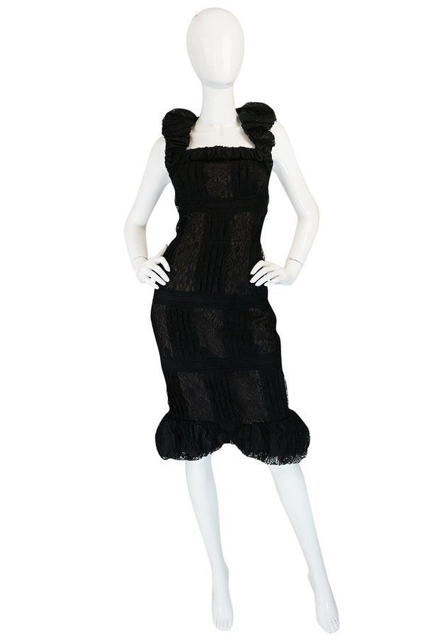 2009C Chanel Resort Runway Elaborate Black Lace Dress