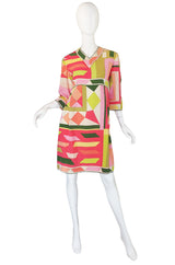 1960s Citrus Silk Emilio Pucci Shift Dress
