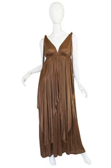 Superb 1970s Grecian Goddess Frank Usher Jersey Dress