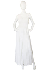 1970s White John Kloss Goddess Gown