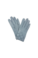1980s Beautiful Blue-Grey Quilted Chanel Gloves Sz 7.5