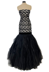 Fabulous Fall 2015 Oscar de la Renta Runway Look 51 Black & White Strapless Dress