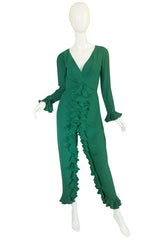 Rare 1960s Lucie Ann Crepe Jumpsuit