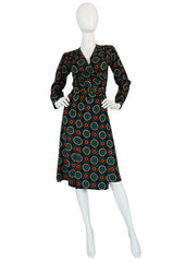 1971 Yves Saint Laurent Wrap Print Skirt & Top Set