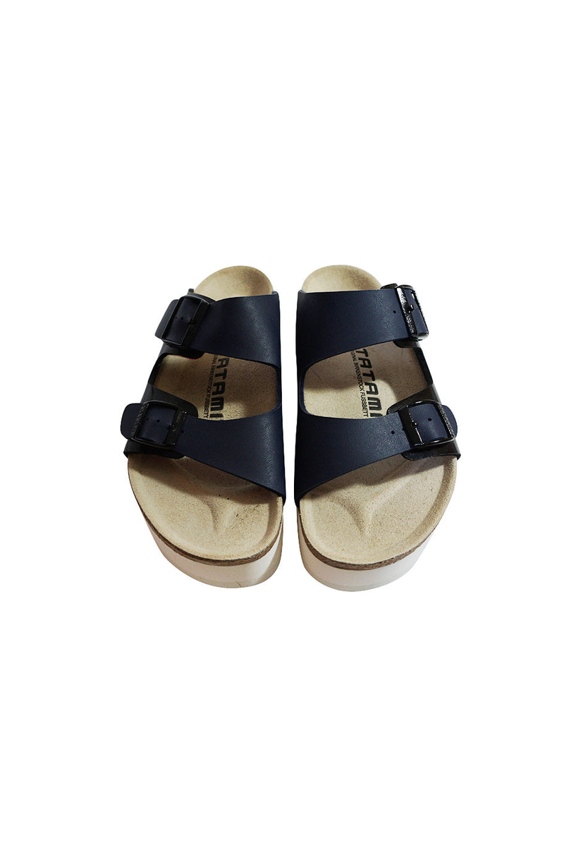 Limited Edition Navy Sacai Stacked Birkenstocks Shrimpton Couture