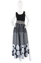 c.1965 Rudi Gernreich Dot Maxi Dress with Belt