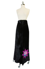 c1969 Astrid Lundstrom's Mr Freedom Velvet Applique Skirt