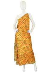 1960s Yellow Metallic Silk Malcolm Starr