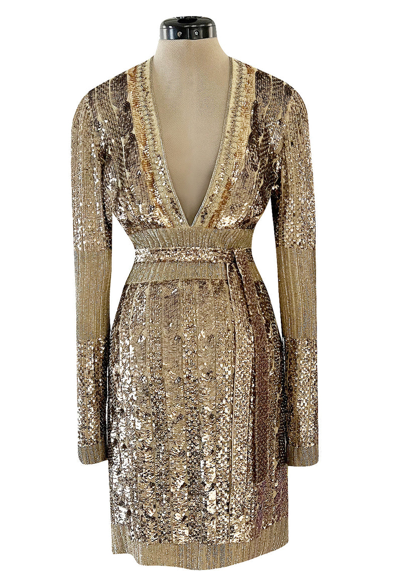 Highly Documented Fall 2006 Gucci by Frida Giannini Runway Gold Sequin Shrimpton Couture Highly Documented Fall 2006 Gucci by Frida Giannini Runway Gold Sequin Shrimpton Couture