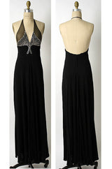 Museum Held 1971 John Kloss Beaded "Black Swan" Dress