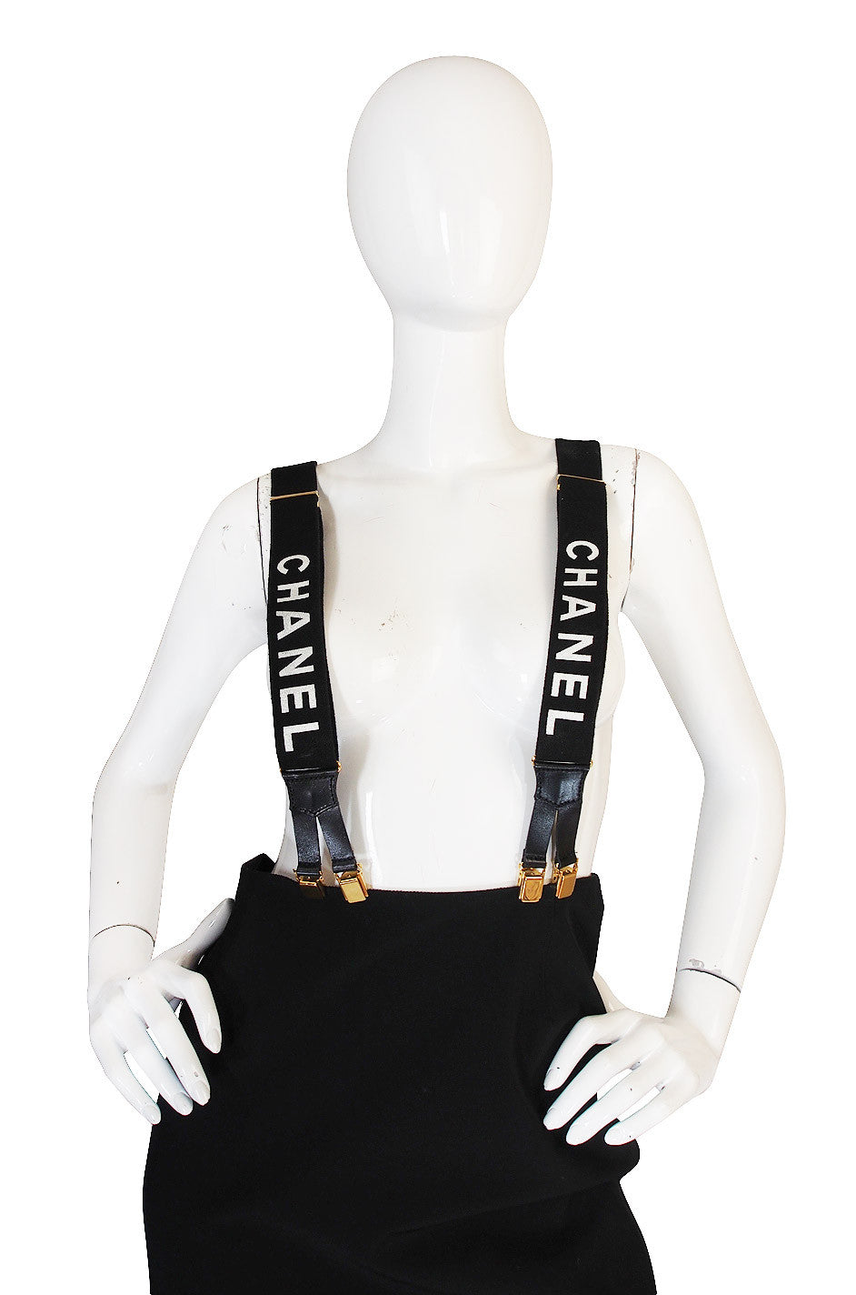Early 2000s Iconic Vintage Chanel Suspenders Shrimpton Couture