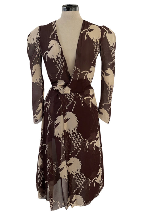 Iconic & Rare Spring 2001 Chloe by Stella McCartney Look 11 Runway Horse Print Dress