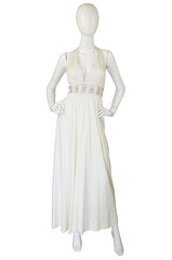 1960s Fred Perlberg White Maxi Dress
