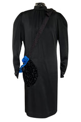 Unusual 1980s Nina Ricci by Gérard Pipart Witty Trompe L'oeil HandBag Dress