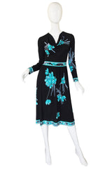 1970s Leonard Paris Printed Silk Jersey Dress